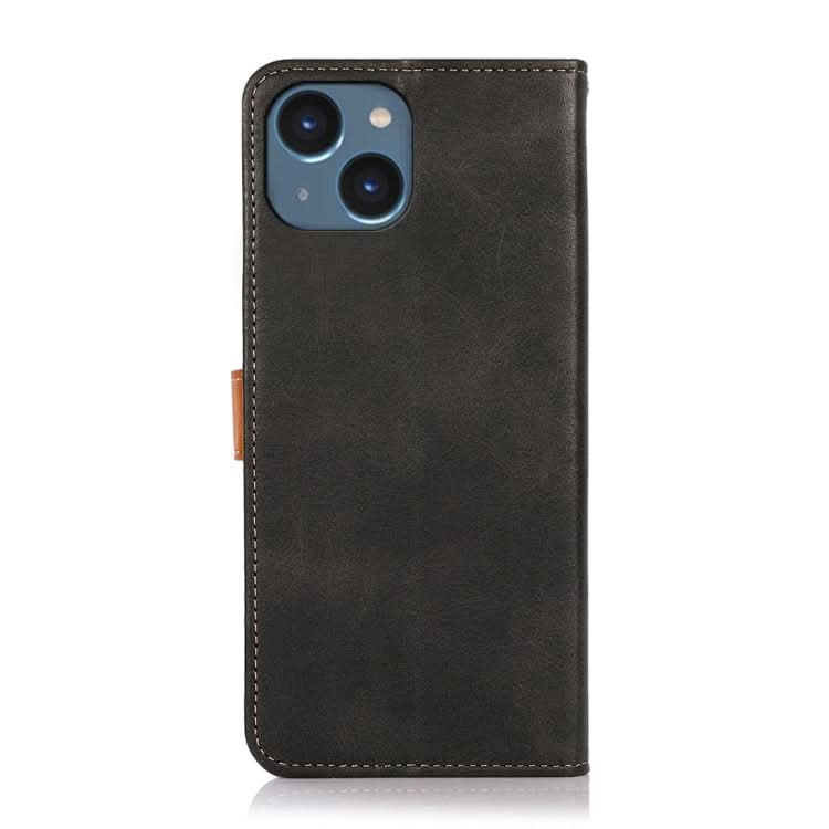 KHAZNEH Dual-color Cowhide Texture Flip Leather Phone Case, Series 2