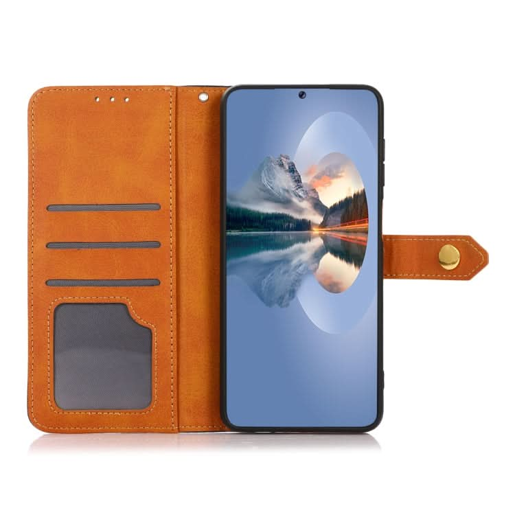 KHAZNEH Dual-color Cowhide Texture Flip Leather Phone Case, Series 2