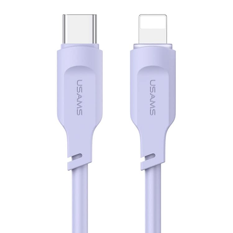 USAMS US-SJ566 Lithe Series 1.2m Type-C to 8 Pin PD 20W Fast Charging Cable with Light