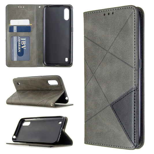 Rhombus Texture Horizontal Flip Magnetic Leather Case with Holder & Card Slots & Wallet My Store