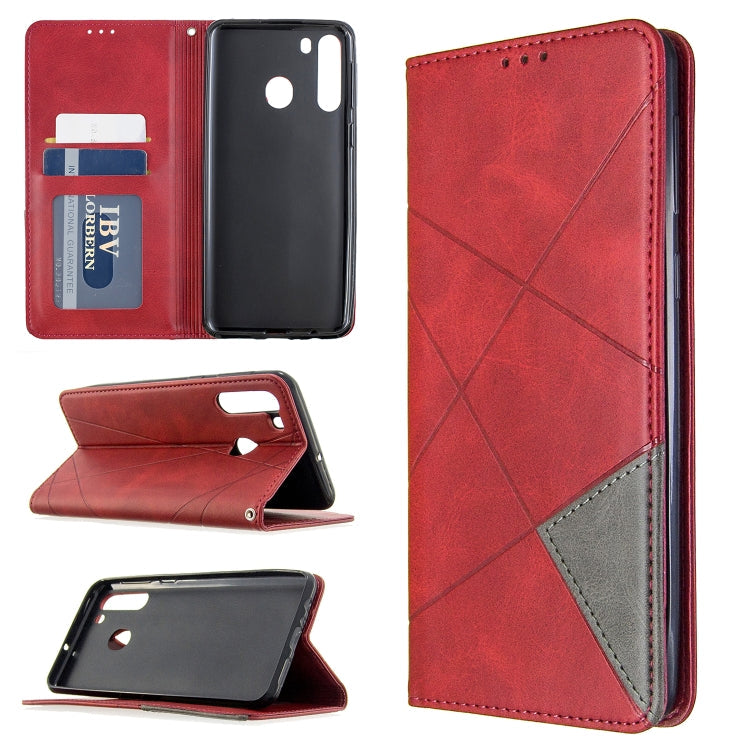 Rhombus Texture Horizontal Flip Magnetic Leather Case with Holder & Card Slots & Wallet My Store