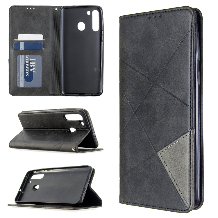 Rhombus Texture Horizontal Flip Magnetic Leather Case with Holder & Card Slots & Wallet My Store