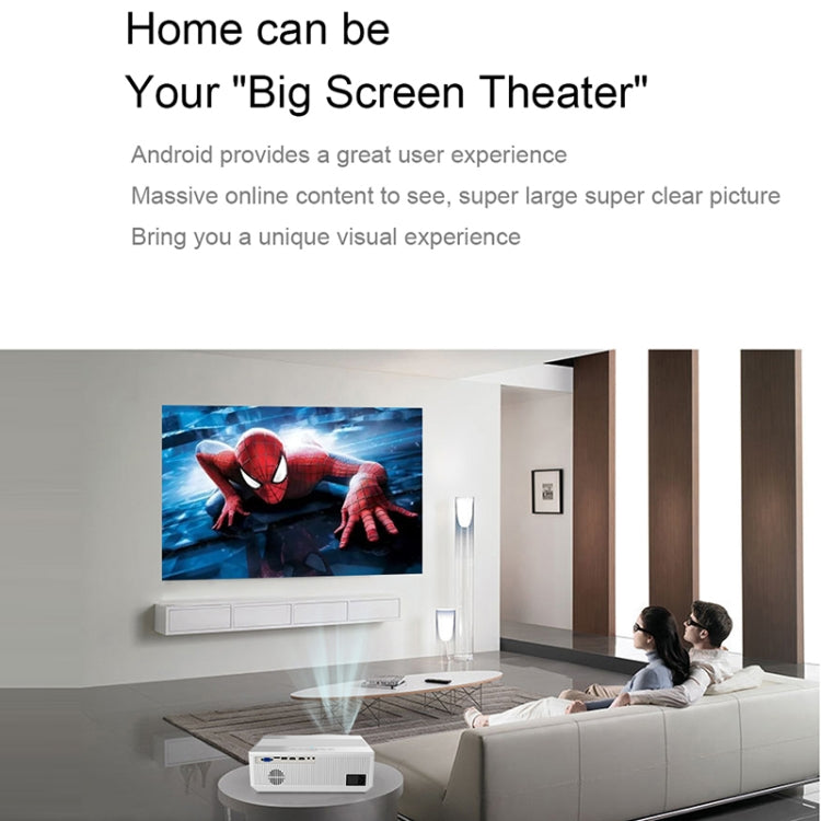 E600S 1920x1080P 400ANSI LCD LED Smart Projector, Same Screen Version