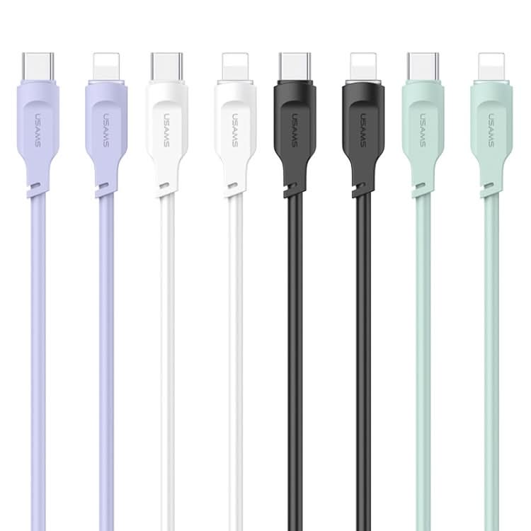 USAMS US-SJ566 Type-C / USB-C to 8 Pin PD 20W Fast Charing Data Cable with Light, Length: 1.2m