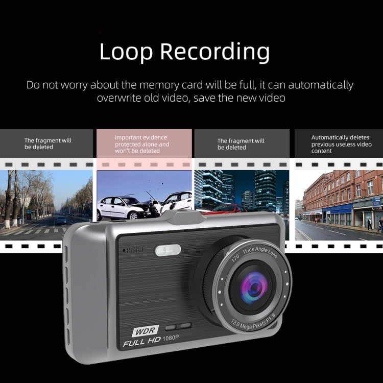 Anytek A60 Car 4 inch IPS Screen HD 1080P 170 Degree Wide Angle Dual Camera ADAS Driving Recorder ÎҵÄÉ̵ê