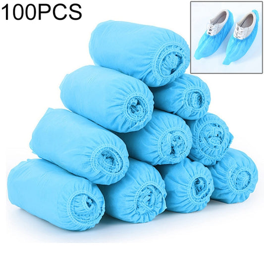 100 PCS 400g Disposable Shoe Covers Indoor Cleaning Floor Thicken Non-Woven Fabric Overshoes