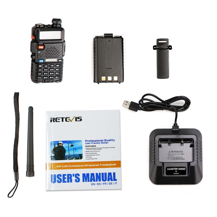 RETEVIS RT5R EU Frequency 144-146MHz & 430-440MHz Handheld Two Way Radio Walkie Talkie Reluova