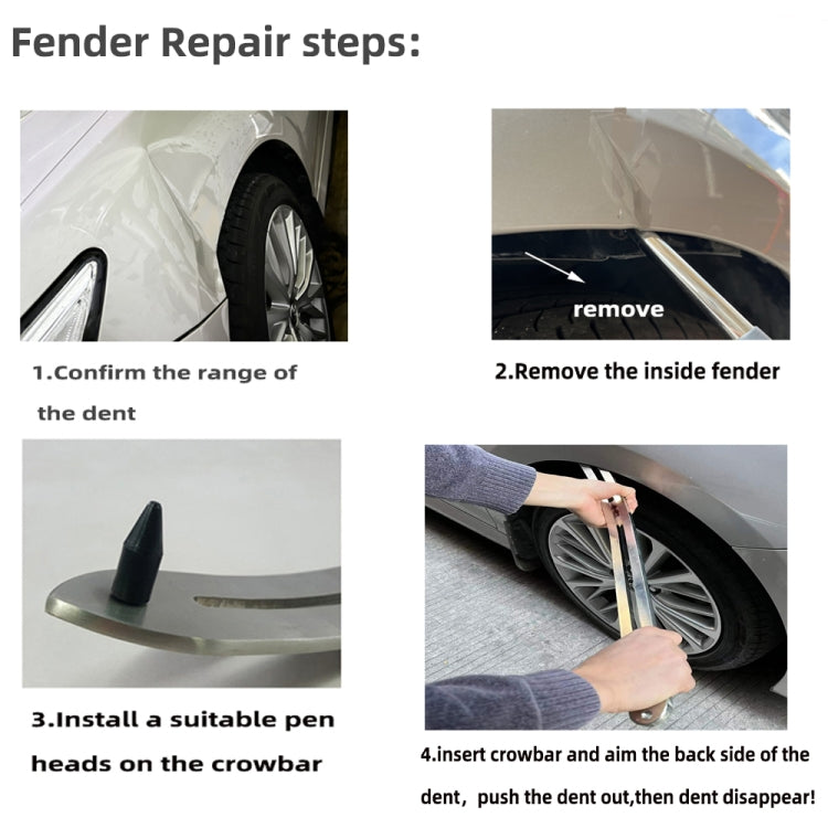 N8 10 in 1 Car Paintless Dent Removal Fender Damage Repair Puller Lifter Arc Crowbar Tools Hook Rods kit ÎҵÄÉ̵ê