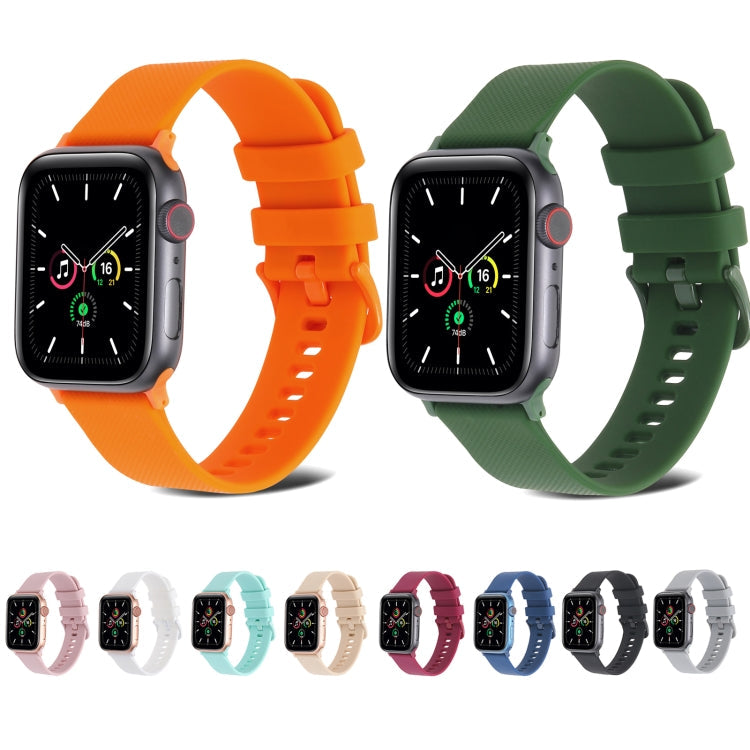 Plain Weave Silicone Watch Band For Apple Watch Series