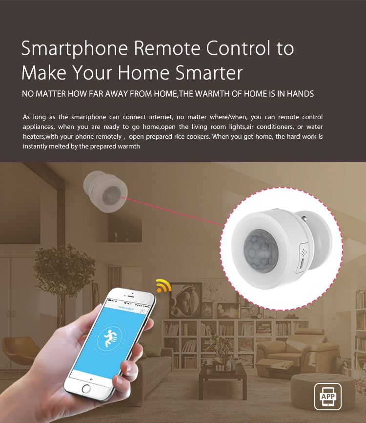 NEO NAS-PD07W WiFi PIR Motion Sensor with Temperature & Humidity Sensor Reluova