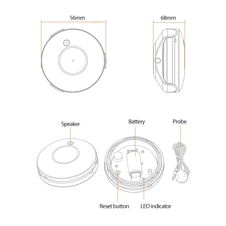 NEO NAS-WS02B ZigBee Water Sensor Flood Sensor Reluova