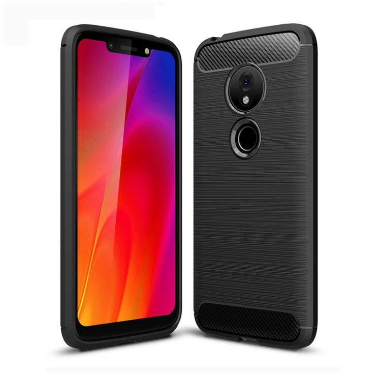 For Motorola Moto G7 Play US Version Brushed Texture Carbon Fiber TPU Case My Store