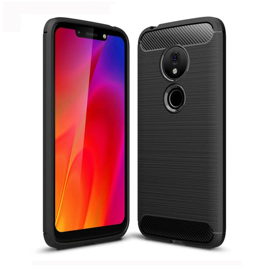 For Motorola Moto G7 Play US Version Brushed Texture Carbon Fiber TPU Case My Store