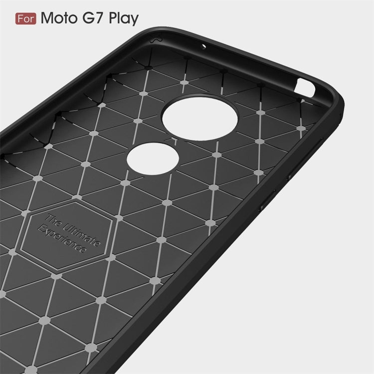 For Motorola Moto G7 Play US Version Brushed Texture Carbon Fiber TPU Case My Store