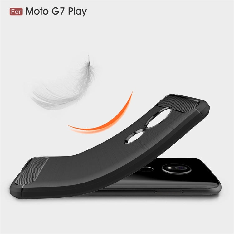 For Motorola Moto G7 Play US Version Brushed Texture Carbon Fiber TPU Case My Store