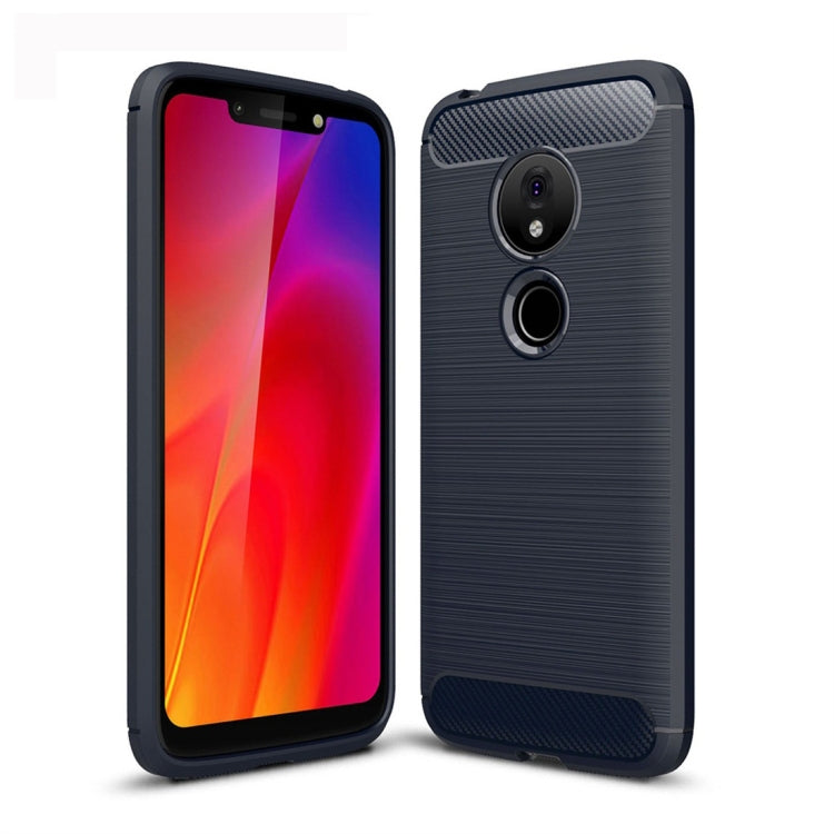 For Motorola Moto G7 Play US Version Brushed Texture Carbon Fiber TPU Case My Store