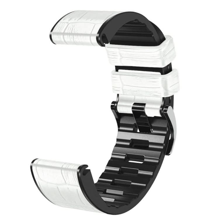 Crocodile Texture Silicone Leather Watch Band