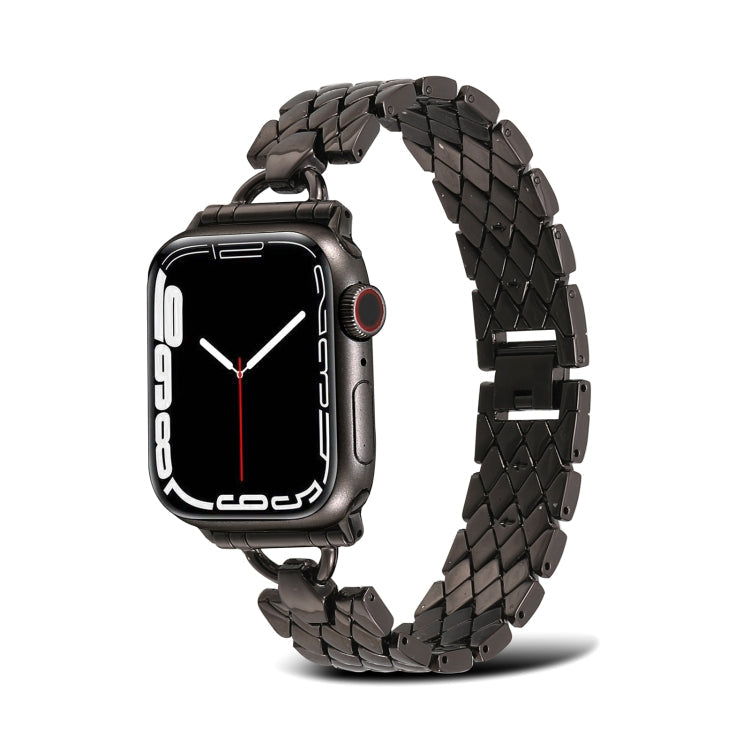 D-shaped Rhombus Metal Watch Band For Apple Watch Series