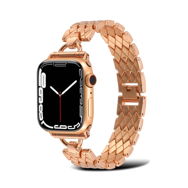 D-shaped Rhombus Metal Watch Band For Apple Watch Series