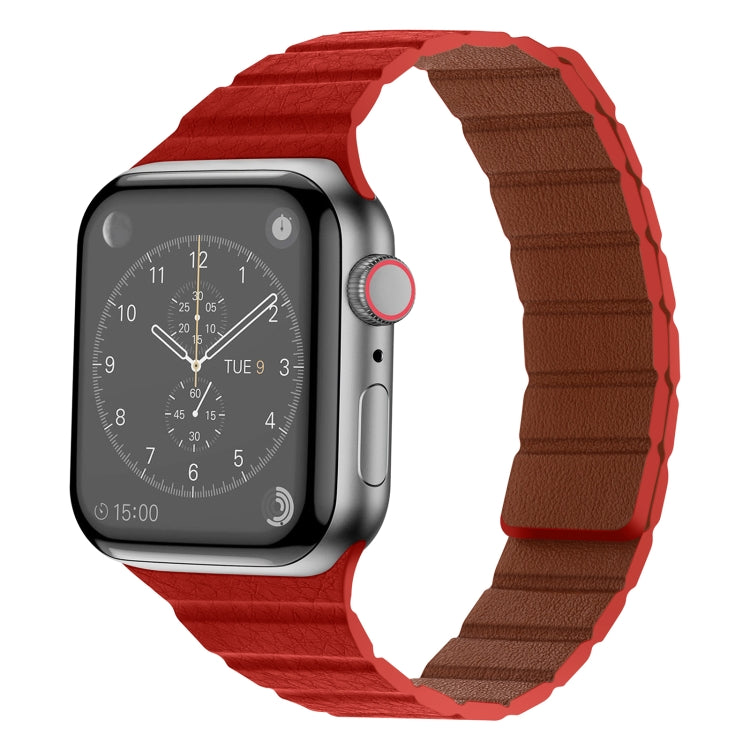 Strong Magnetic Leather Watch Band For Apple Watch Series