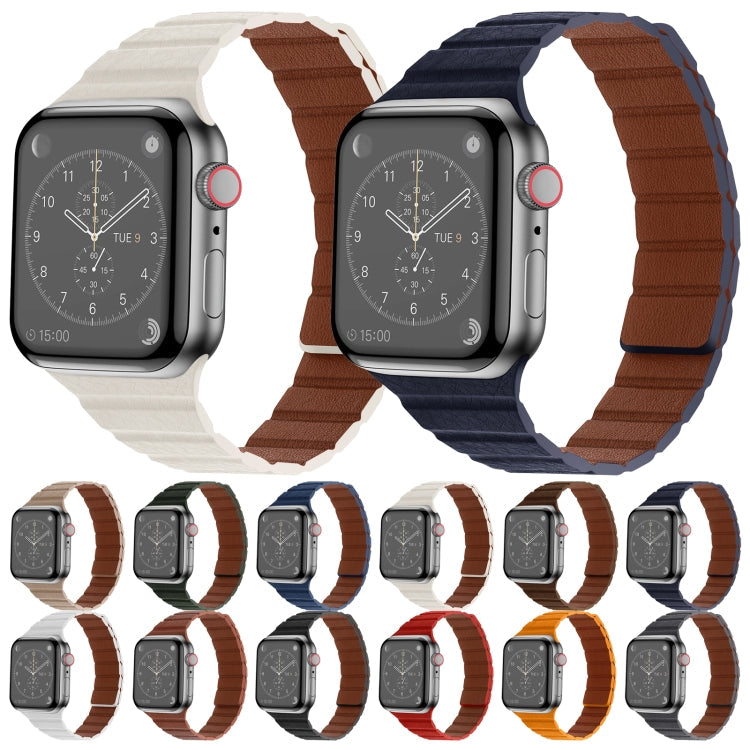 Strong Magnetic Leather Watch Band For Apple Watch Series