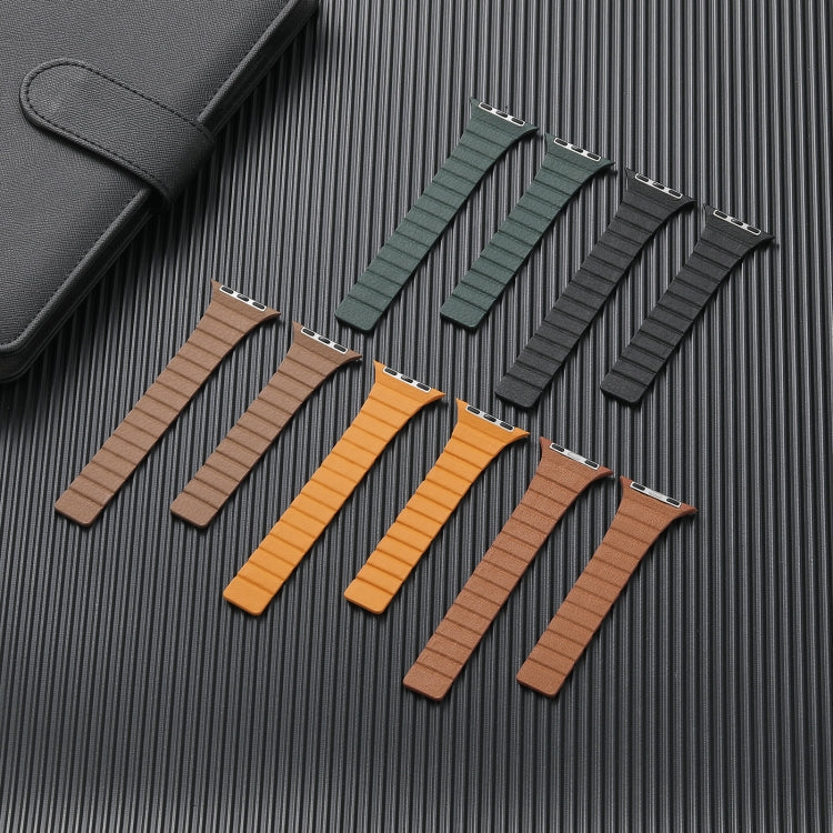 Strong Magnetic Leather Watch Band For Apple Watch Series