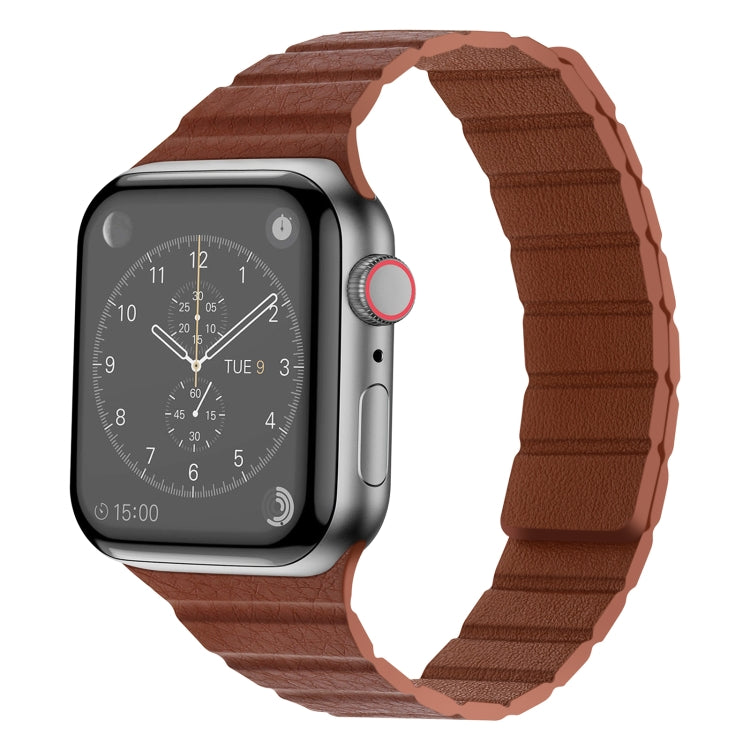 Strong Magnetic Leather Watch Band For Apple Watch Series