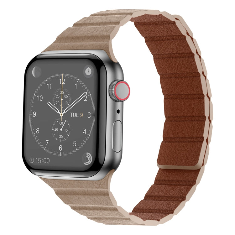 Strong Magnetic Leather Watch Band For Apple Watch Series