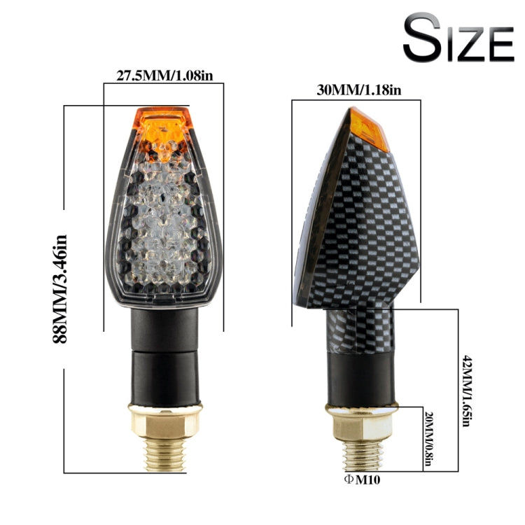 2 PCS KC025 Motorcycle 14LED Turn Signal Light-Reluova