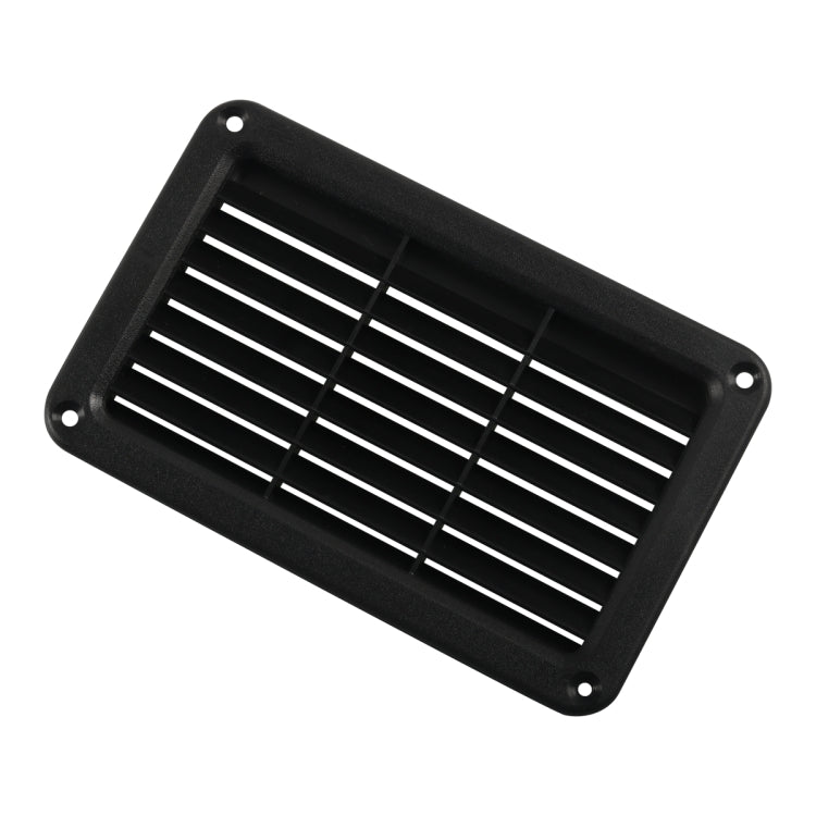 A6788 193x122mm Black Rectangle Louvered Ventilation Plastic Venting Panel Cover-Reluova