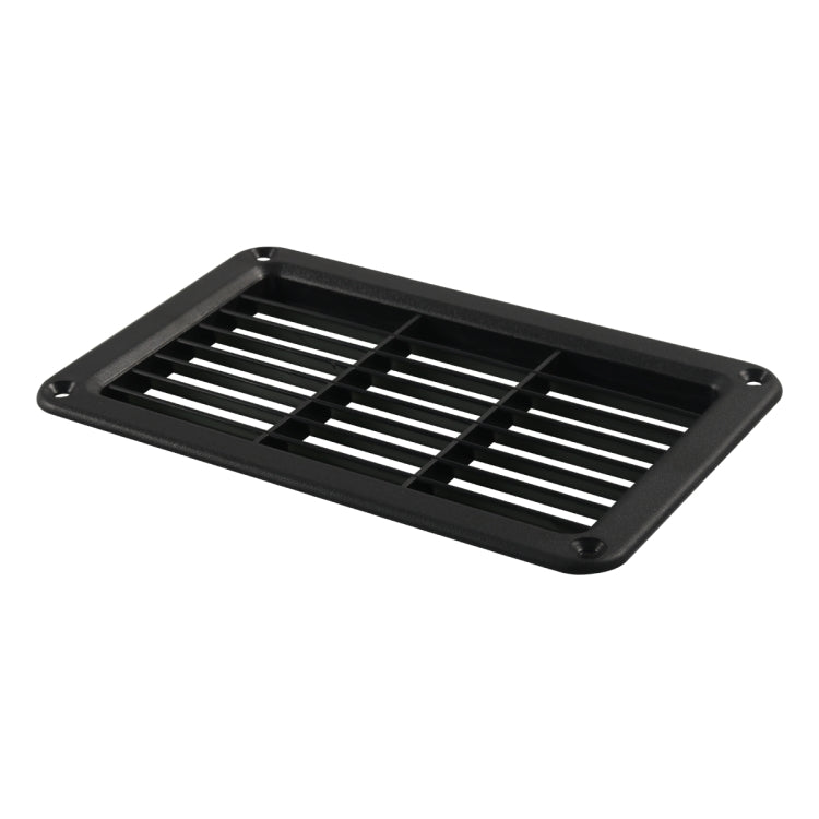 A6788 193x122mm Black Rectangle Louvered Ventilation Plastic Venting Panel Cover-Reluova