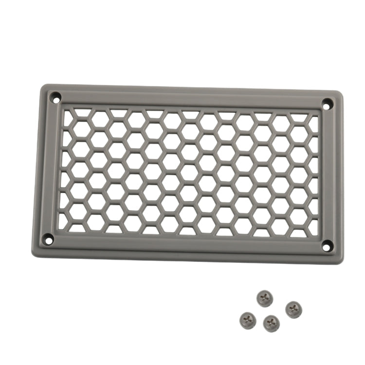 A6790 198x114mm Grey Rectangle Louvered Ventilation Plastic Venting Panel Cover-Reluova