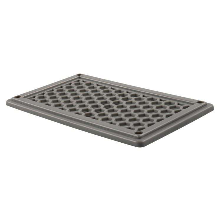 A6790 198x114mm Grey Rectangle Louvered Ventilation Plastic Venting Panel Cover-Reluova