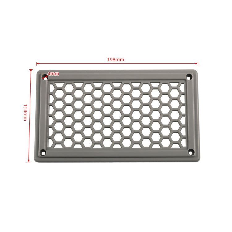 A6790 198x114mm Grey Rectangle Louvered Ventilation Plastic Venting Panel Cover