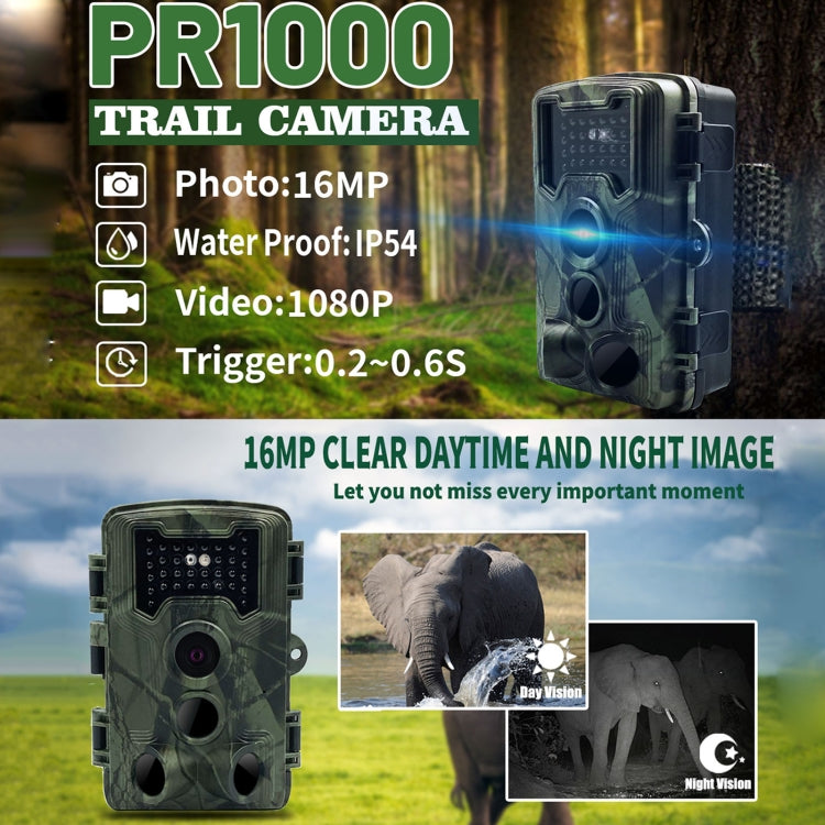 PR1000 2 Inch LCD Screen Infrared Night Vision Motion Wildlife Hunting Trail Camera Reluova