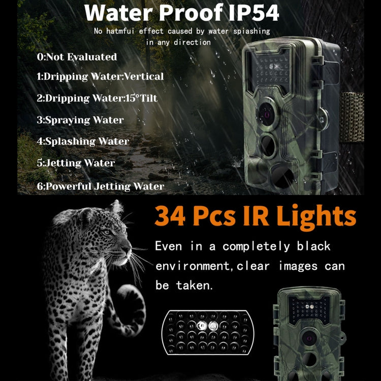 PR1000 2 Inch LCD Screen Infrared Night Vision Motion Wildlife Hunting Trail Camera Reluova