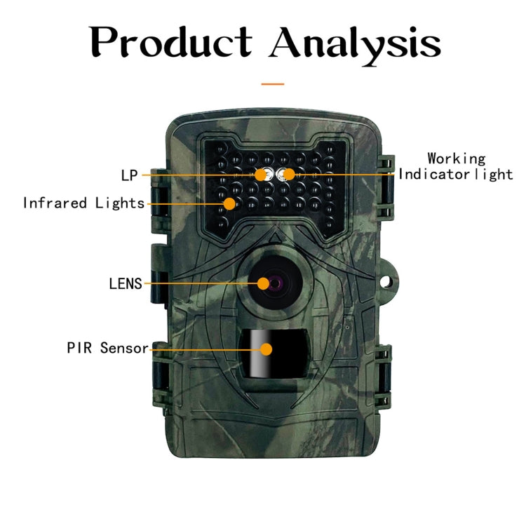 PR2000 2 Inch LCD Screen Infrared Night Vision Wildlife Hunting Trail Camera Reluova