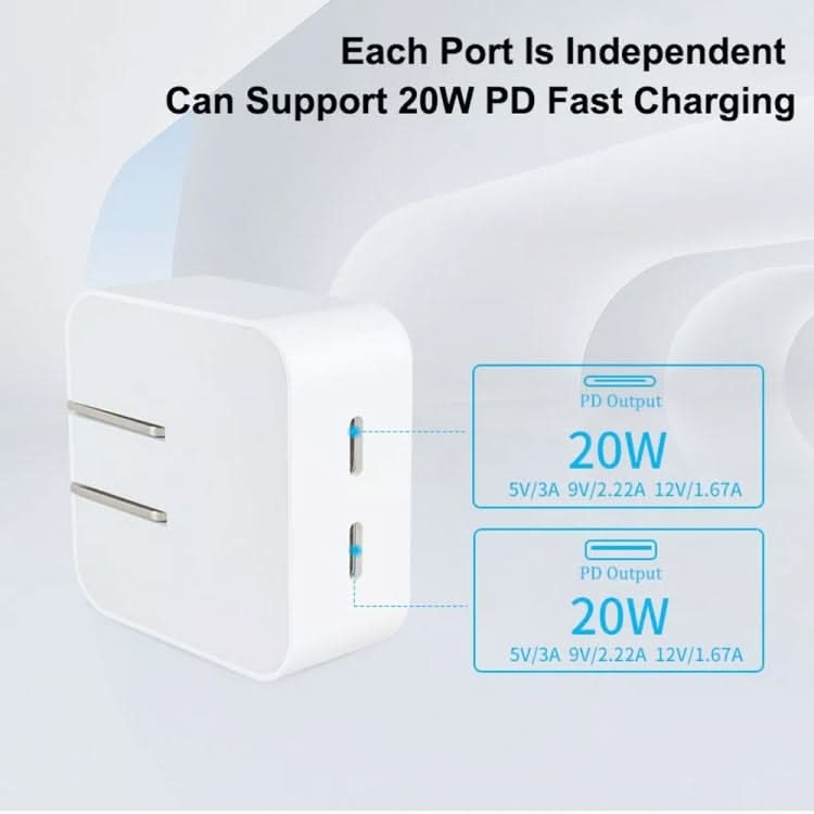 SDC-40W Dual PD USB-C / Type-C Charger for iPhone / iPad Series