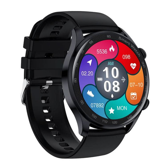 AK32 1.36 inch IPS Touch Screen Smart Watch, Support Bluetooth Calling/Blood Oxygen Monitoring,Style: Silicone Watch Band