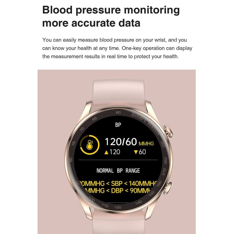 AK32 1.36 inch IPS Touch Screen Smart Watch, Support Bluetooth Calling/Blood Oxygen Monitoring,Style: Silicone Watch Band