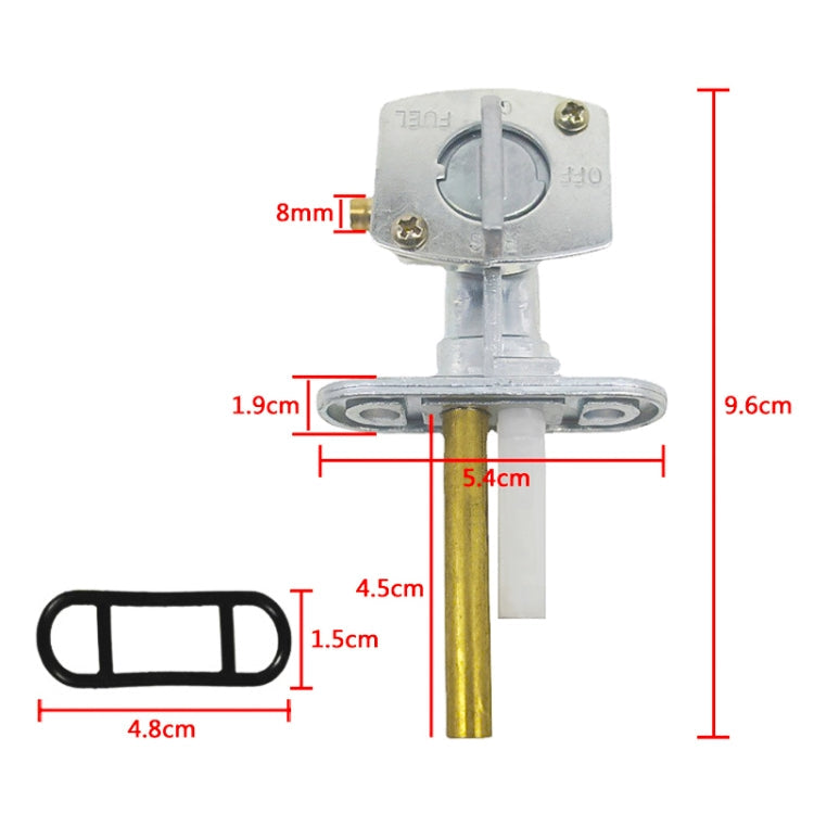 2 PCS Motorcycle Fuel Tap Valve Petcock Fuel Tank Gas Switch-Reluova