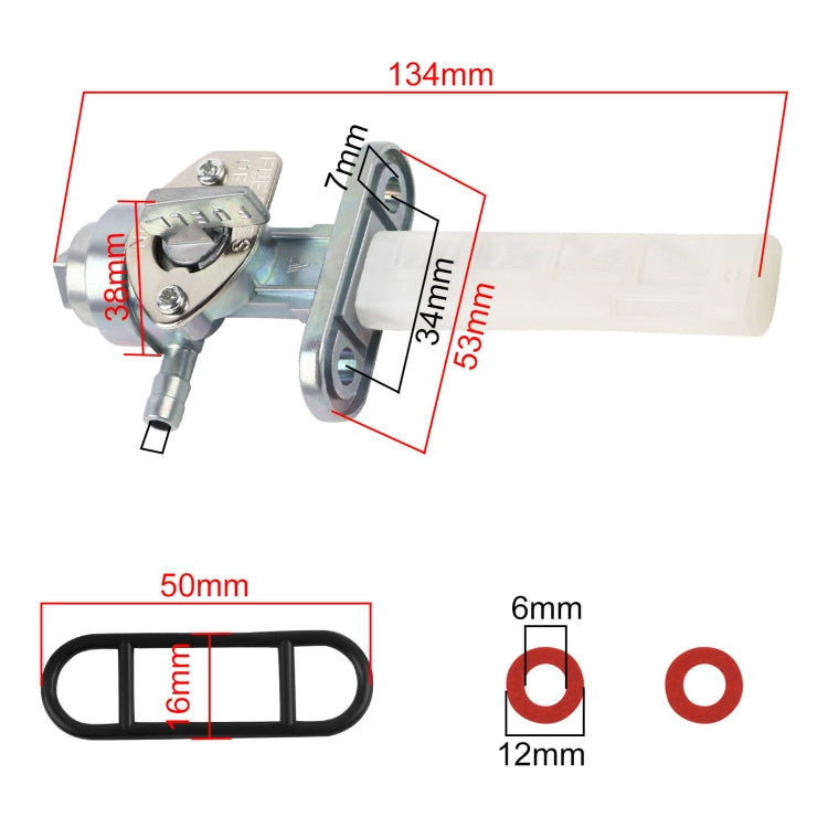 2 PCS Motorcycle Fuel Tap Valve Petcock Fuel Tank Gas Switch for Suzuki TM75-Reluova