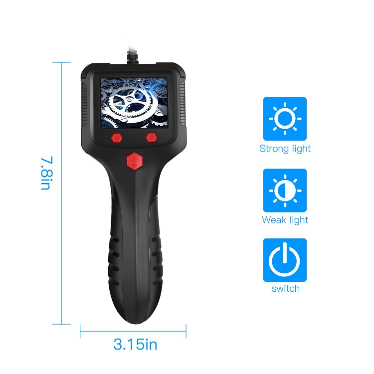 8mm 2.4 inch HD Side Camera Handheld Industrial Endoscope With LCD Screen