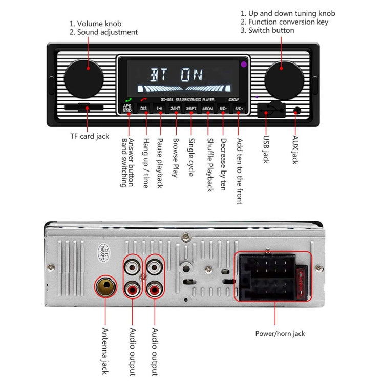 SX-5513 Car LCD Bluetooth 12V MP3 Player, Support FM / TF / U Disk ÎҵÄÉ̵ê