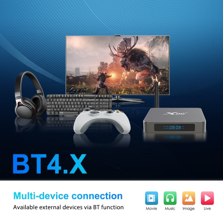 X96 X6 8K Smart TV BOX Android 11.0 Media Player, RK3566 Quad Core ARM Cortex A55, RAM: 4GB, ROM: 32GB