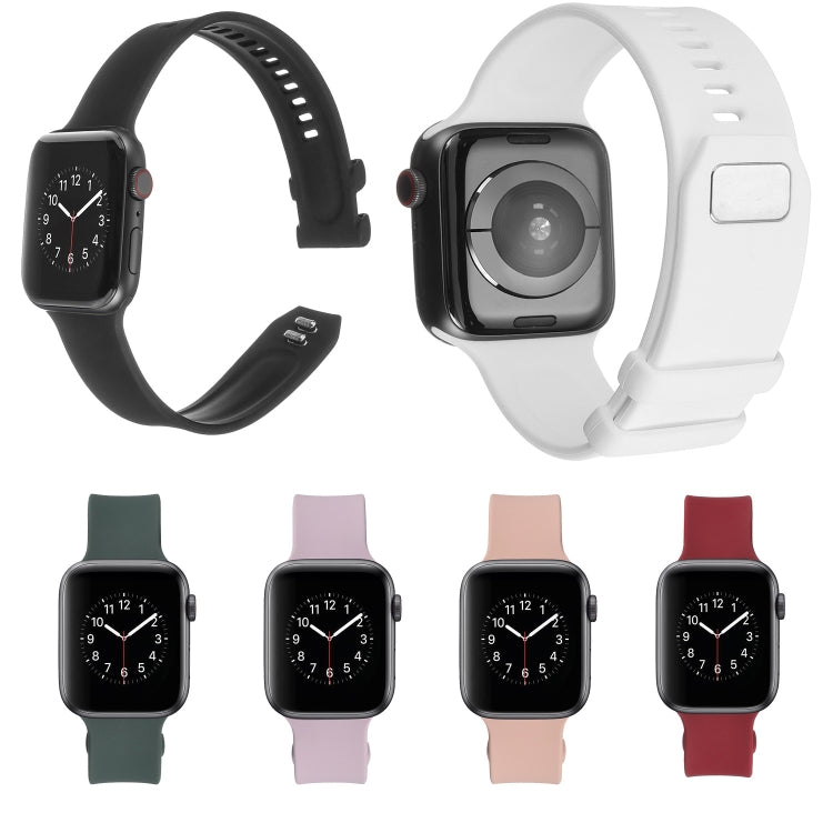 Square Buckle Silicone Watch Band For Apple Watch Series