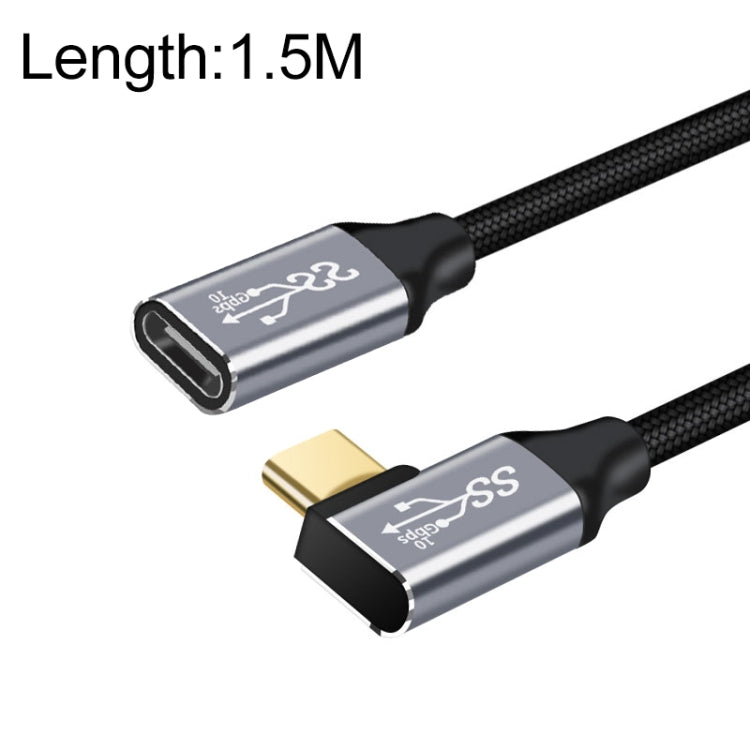 10Gbps USB-C / Type-C Female to Male Elbow Charging Data Transmission Extension Cable