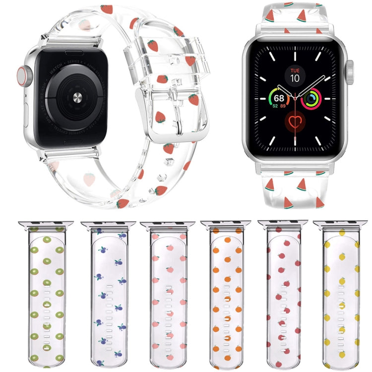 Square Buckle Transparent Watch Band For Apple Watch Series