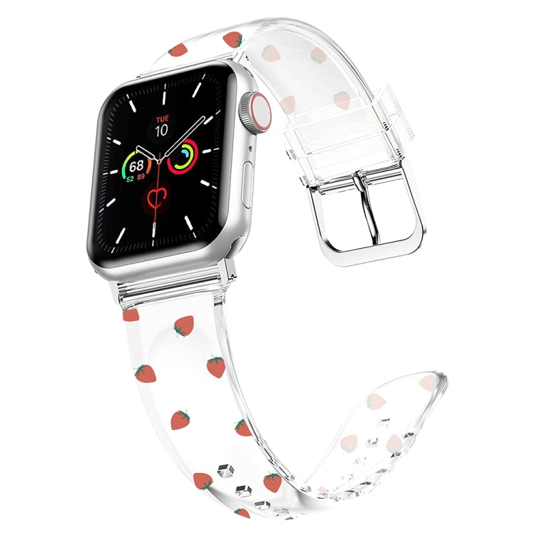 Square Buckle Transparent Watch Band For Apple Watch Series