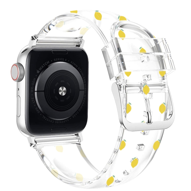 Square Buckle Transparent Watch Band For Apple Watch Series